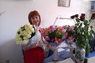 Доставка товара Букет из 35 белых роз «Волшебное утро» (389)