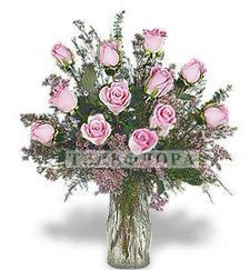 Букет из 15 цветов «Розовый водопад»