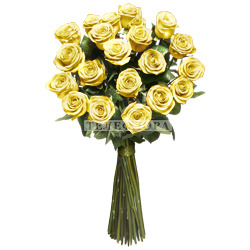 Букет цветов из 21 жёлтой розы