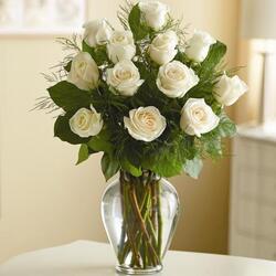 Букет цветов из 15 белых роз